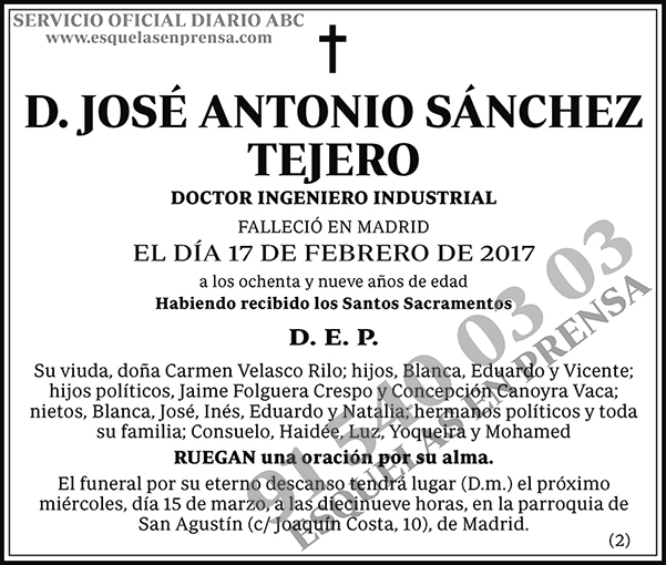 José Antonio Sánchez Tejero
